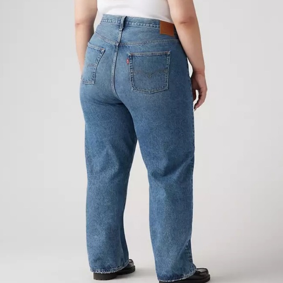 Levi's 501 ‘90s Rigid Loose Straight Leg Jean Not My News Channel Blue 22W‎ - Picture 4 of 10